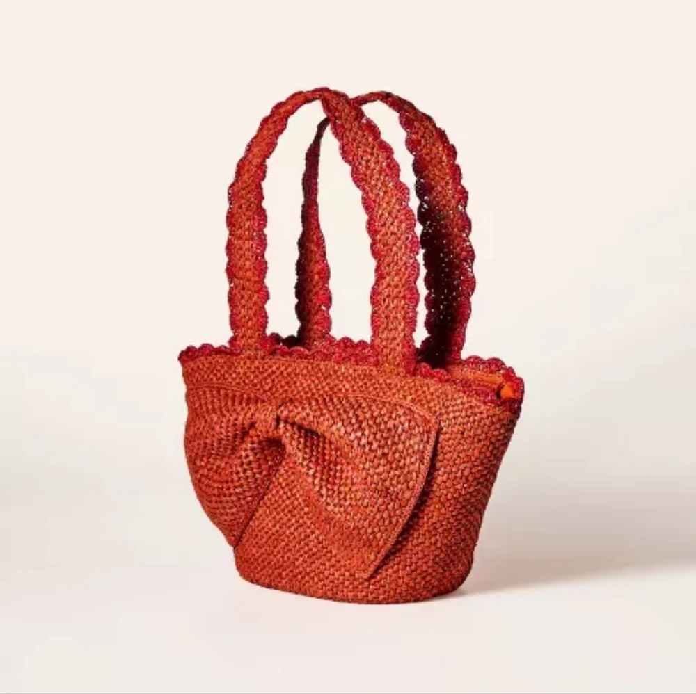 Kate Spade X Target Raffia Bow Tote Bag NWT